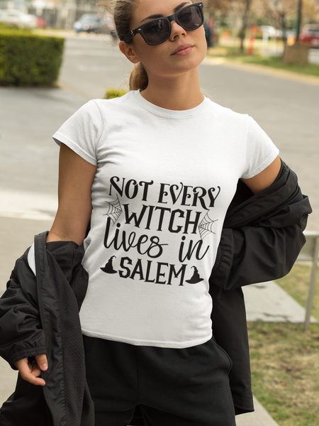 Not Every Witch Lives in Salem Halloween Unisex Heavy Cotton Tee 3 colors