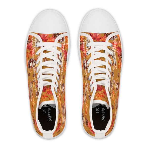 Pair of sneakers with colorful abstract design on a white background