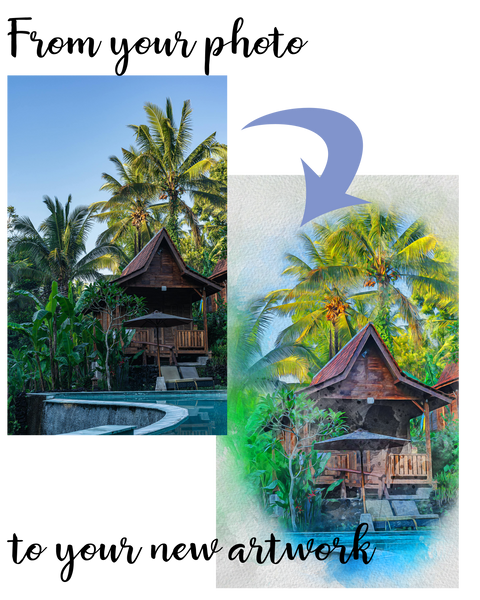 Cabin Lover Watercolor Style Art Canvas Gallery Wraps