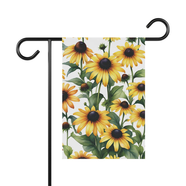 Garden Flag 12x18 Double Sided Black Eyed Susan Floral Banner House Decorations