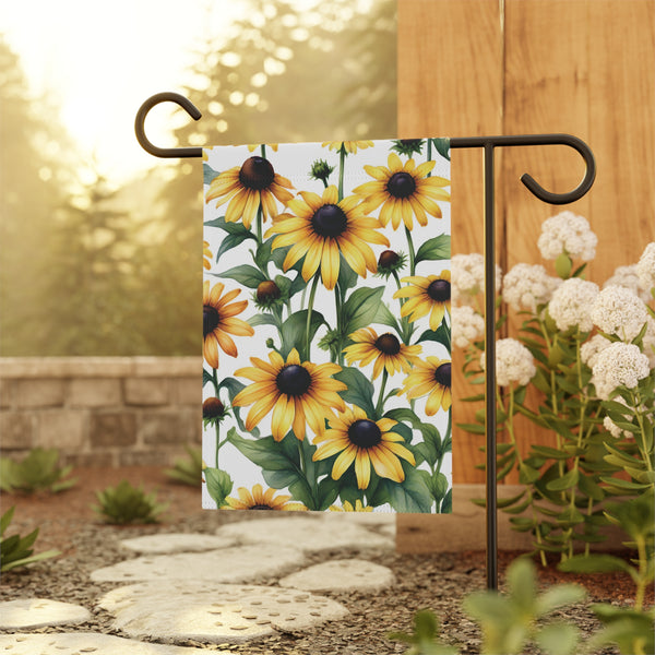Garden Flag 12x18 Double Sided Black Eyed Susan Floral Banner House Decorations