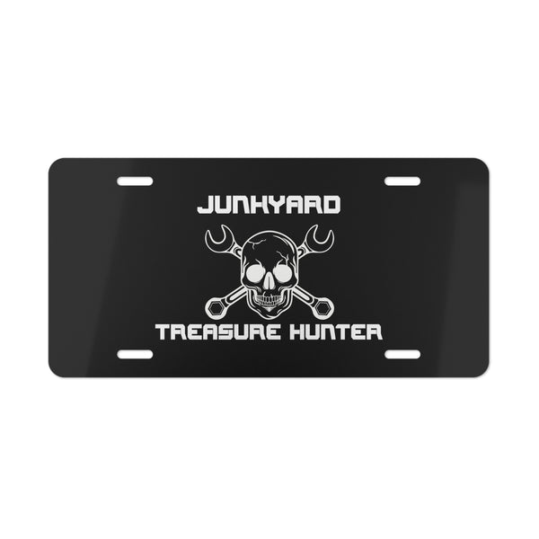 Junkyard treasure hunter custom front license plate