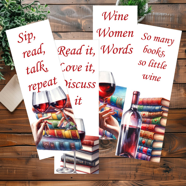 Printable Bookmarks Book Lovers, Digital Bookmarks, Book Club Bookmarks, Book Club Gift, Bookmark Bundle, Bookmarks for Book Club, Bookmarks