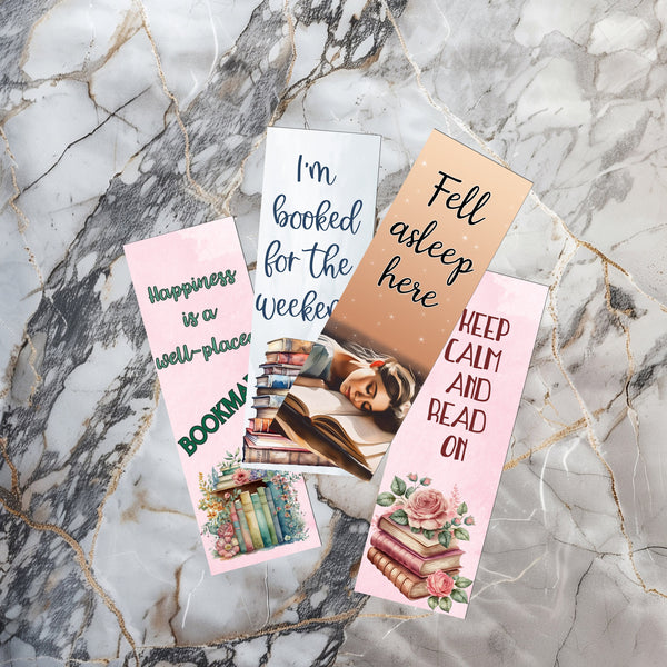 Printable Bookmarks for Book Lovers, Digital Bookmarks, Reading Accessories, Bookmarks for Readers, Book Lover Gift, Bookmark Bundle