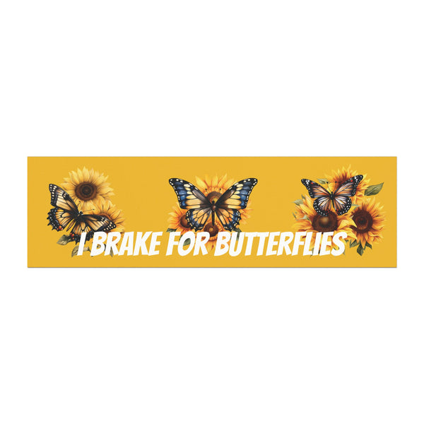 I brake for butterflies car magnet