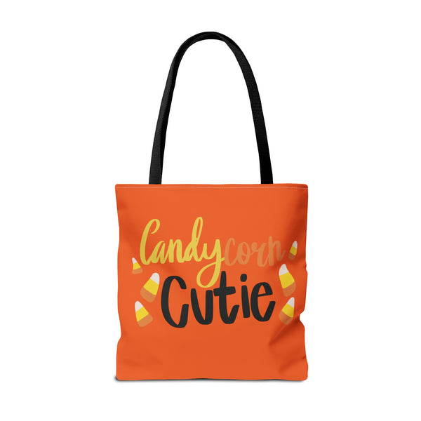 Candy Corn Cute Halloween Trick or Treat Bag on a plain white background