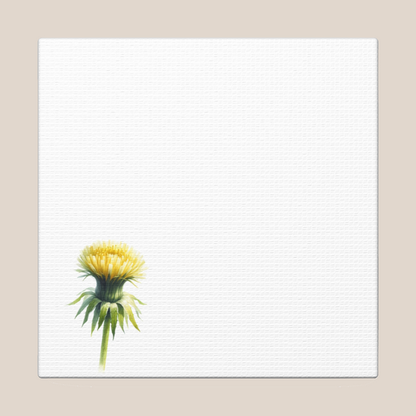 Minimalist Dandelion Canvas Print 4 Panel