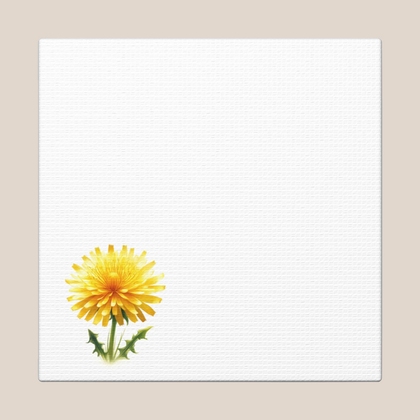 Minimalist Dandelion Canvas Print 4 Panel