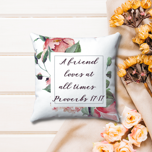 Friendship Bible Verse Decorative Throw Pillows 4 sizes Polyeste