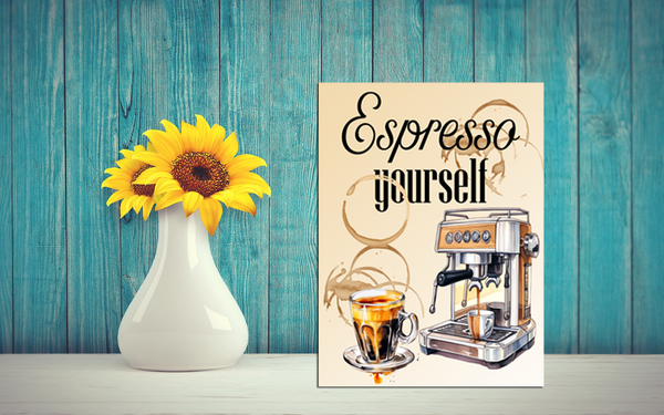 Espresso Yourself Coffee Lovers Kitchen Canvas Gallery Wraps Home Decor