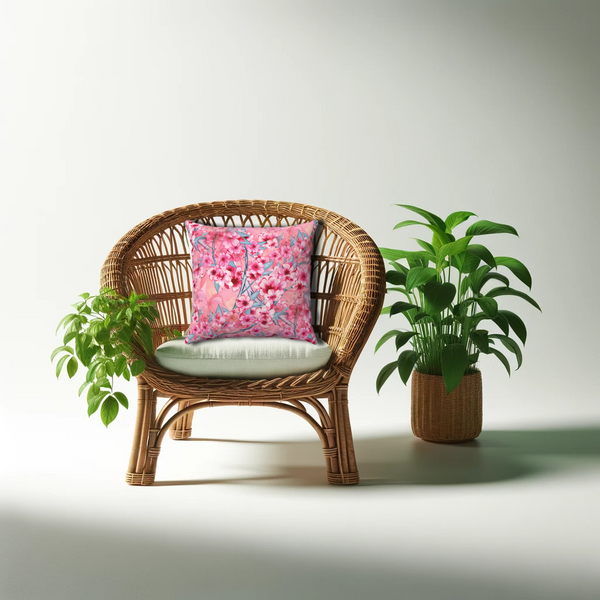 Cherry Blossom Home Decor Decorative Throw Pillows 4 Sizes Polyester