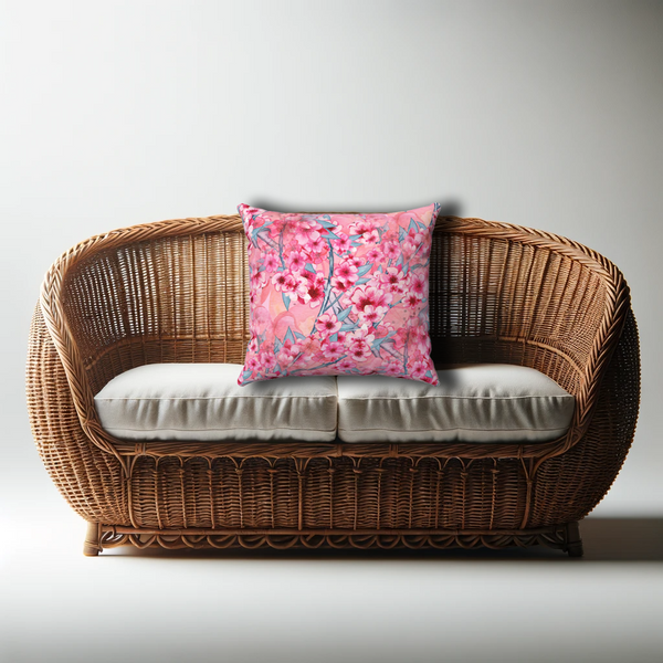 Cherry Blossom Home Decor Decorative Throw Pillows 4 Sizes Polyester