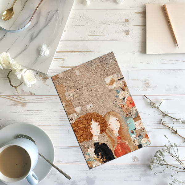 12 Handmade Womens Friendship – Blank Inside – Folded 4x6 Every Occasion Notecards with White Envelopes