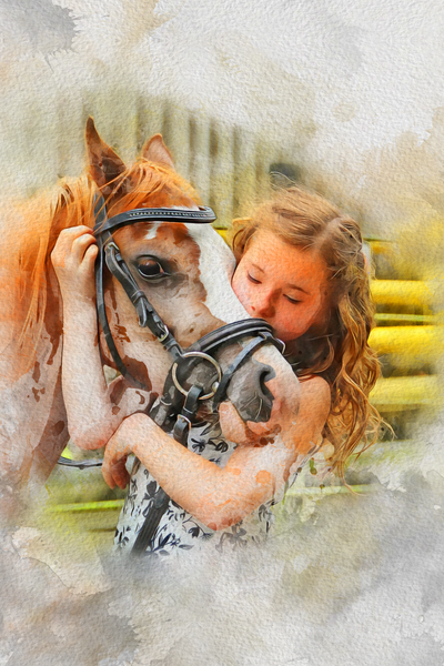 Gifts for Cowgirls Watercolor Style Art Canvas Gallery Wraps