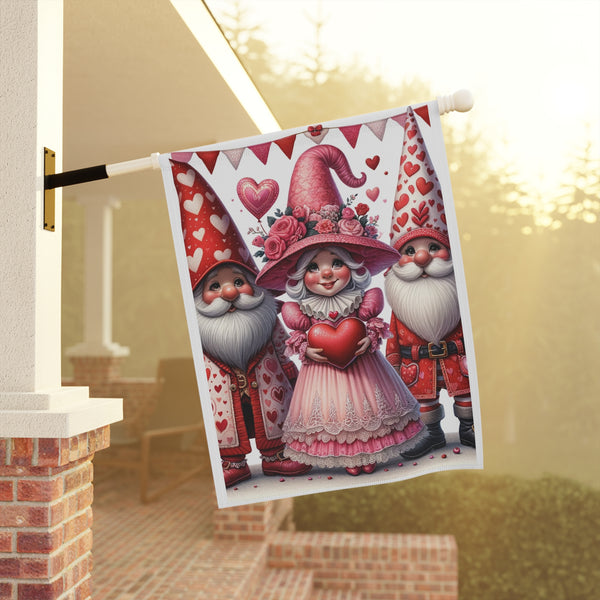 Gifts for Gardeners: Valentine's Day Gnome Garden Flag & House Banner