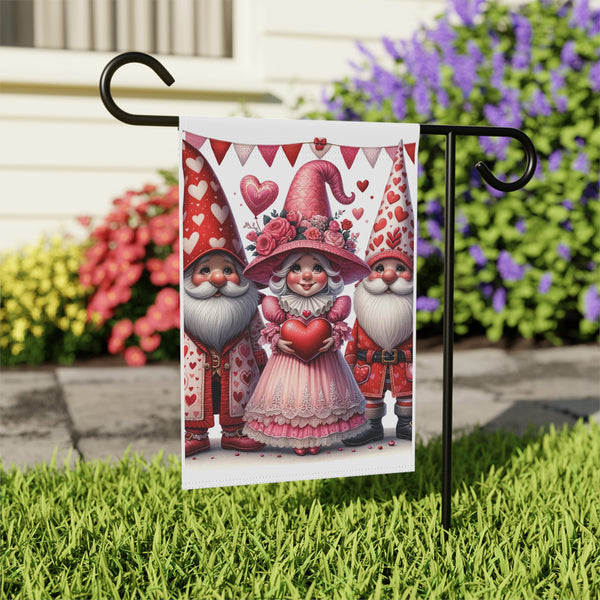 Gifts for Gardeners: Valentine's Day Gnome Garden  Flag & House Banner