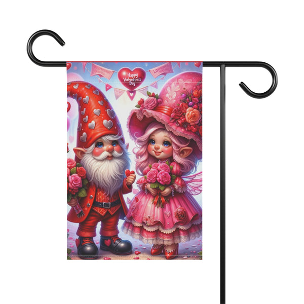 Gifts for Gardeners Valentine's Day Gnome Garden Flag & House Banner