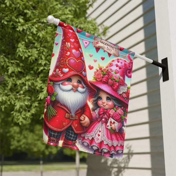 Gifts for Gardeners: Valentine's Day Gnome Garden Flag & House Banner
