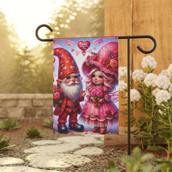 Gifts for Gardeners Valentine's Day Gnome Garden Flag & House Banner