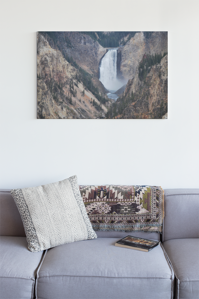 Grand Canyon of the Yellowstone National Park Waterfalls Art Canvas Print 3 Sizes