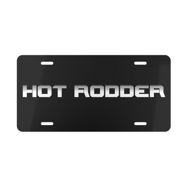 Hot Rodder Black Vanity Front License Plate – Bold Car Accessory for Classic Car Fans, Muscle Car Enthusiasts, or Custom Builds