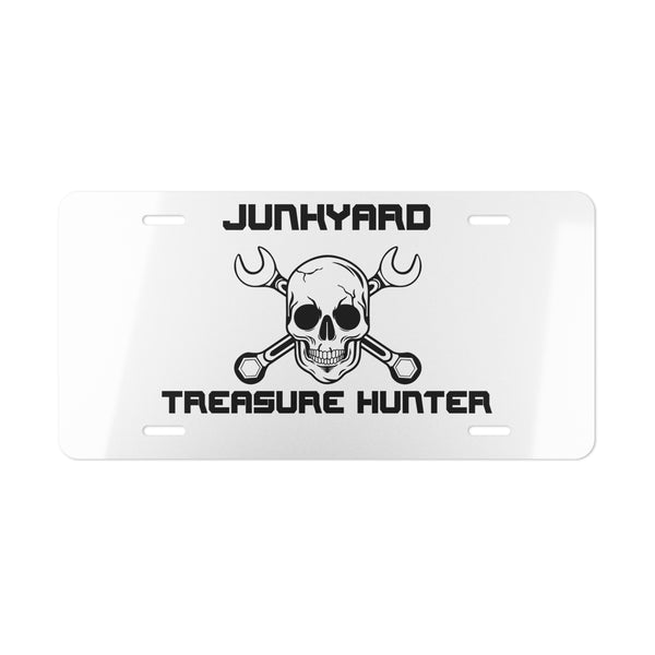 Junkyard treasure hunter custom front license plate