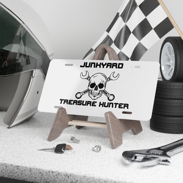 Junkyard treasure hunter custom front license plate