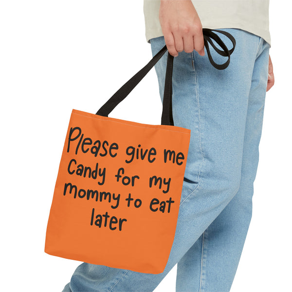 Please Give me Candy Halloween Trick or Treat Bag being carried by a man