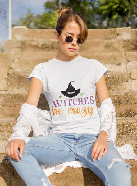 Witches be Crazy Halloween Unisex Heavy Cotton Tee 3 colors