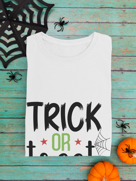Trick or Treat Halloween Unisex Heavy Cotton Tee 3 colors