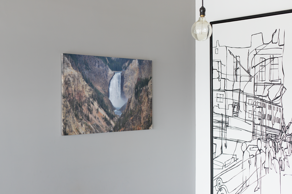 Grand Canyon of the Yellowstone National Park Waterfalls Art Canvas Print 3 Sizes