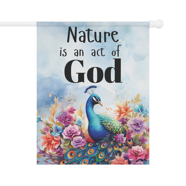 Nature is an Act of God Garden Flag & House Banner
