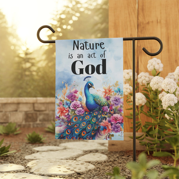 Nature is an Act of God Garden Flag & House Banner