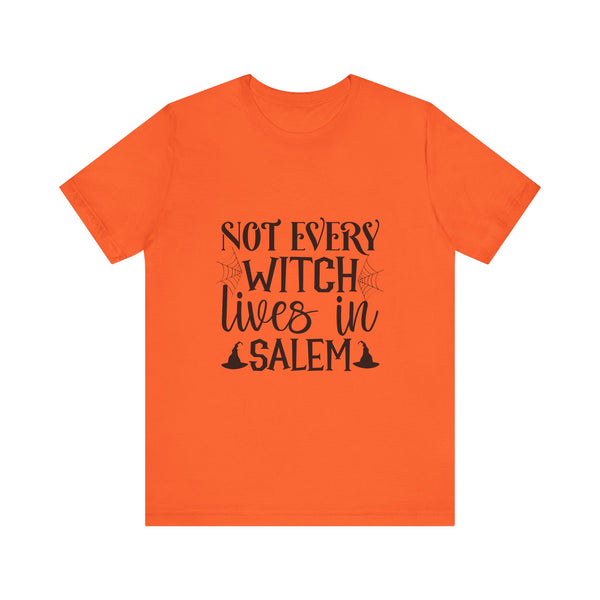 Orange not every witch lives in Salem Halloween t-shirts for women on white background