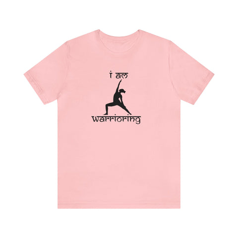 Gifts for Yoga Lovers Peaceful Warrior Pose Unisex Jersey Short Sleeve Tee Cotton/Cotton-Blend