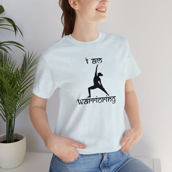 Gifts for Yoga Lovers Peaceful Warrior Pose Unisex Jersey Short Sleeve Tee Cotton/Cotton-Blend