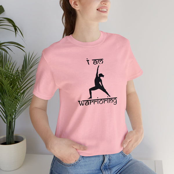 Gifts for Yoga Lovers Peaceful Warrior Pose Unisex Jersey Short Sleeve Tee Cotton/Cotton-Blend