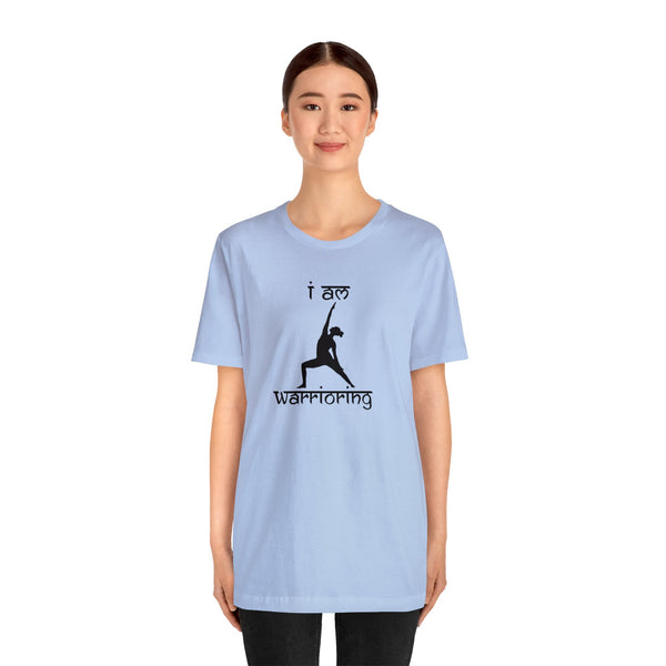 Gifts for Yoga Lovers Peaceful Warrior Pose Unisex Jersey Short Sleeve Tee Cotton/Cotton-Blend