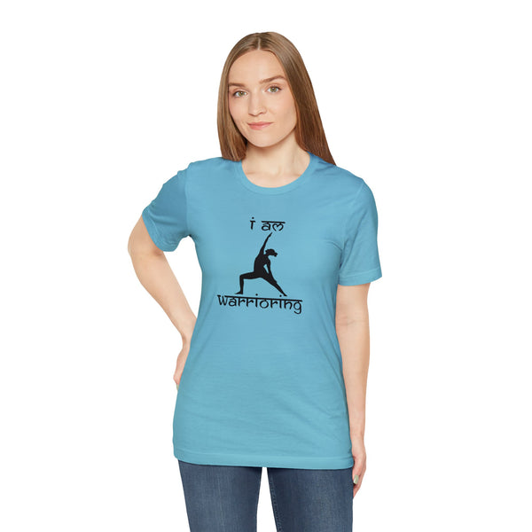 Gifts for Yoga Lovers Peaceful Warrior Pose Unisex Jersey Short Sleeve Tee Cotton/Cotton-Blend