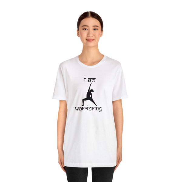 Gifts for Yoga Lovers Peaceful Warrior Pose Unisex Jersey Short Sleeve Tee Cotton/Cotton-Blend