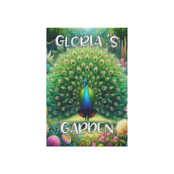 Gift for Gardeners Personalized Peacock Garden Flag Porch Flag