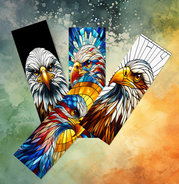 Printable Bookmarks Book Lovers, Digital Bookmarks, Bald Eagle Bookmarks, Book Lover Gift, Bookmark Bundle, Patriotic Bookmarks, Bookmarks