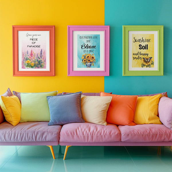 15 Digital Download Wall Art Garden Prints, Greeting Cards, Garden Art, Postcards, Art for Gardeners, Meme Style Garden Art, Wall Art Bundle