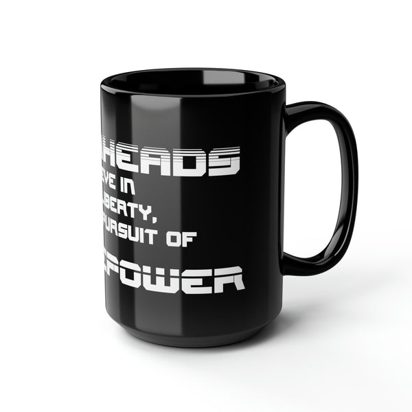 Gift for Gearheads Pursuit Horsepower Black Hot Rod Coffee Mug, 15oz Guys