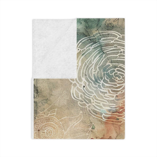 Velveteen Microfiber Blanket, Decorative Throw Blanket for Couch Plush Red Poppy