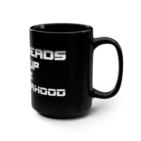 Gift for Gearheads Rev Up Neighborhood 15oz Black Hot Rod Coffee Mug for Guys