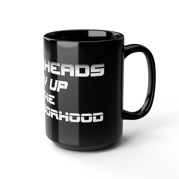 Gift for Gearheads Rev Up Neighborhood 15oz Black Hot Rod Coffee Mug for Guys