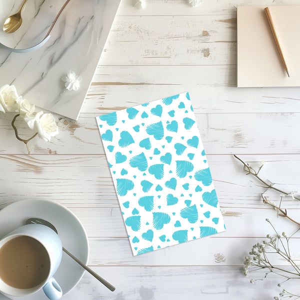 10 Handmade Scribble Notes – Blank Inside – Folded 4x6 Every Occasion Cards with White Envelopes