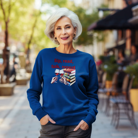Sip Read Talk Repeat Sweatshirt, Book Club Shirt, Book Club Gifts, Gift for Book Lovers