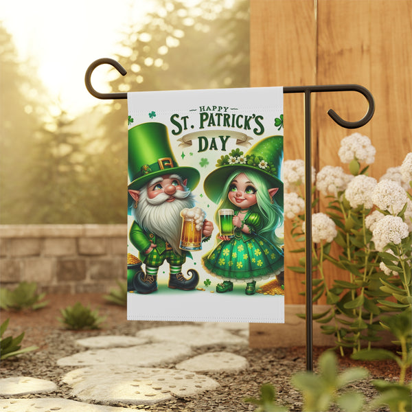 Gifts for Gardeners St. Patrick's Day Gnome Garden Flag Porch Banner